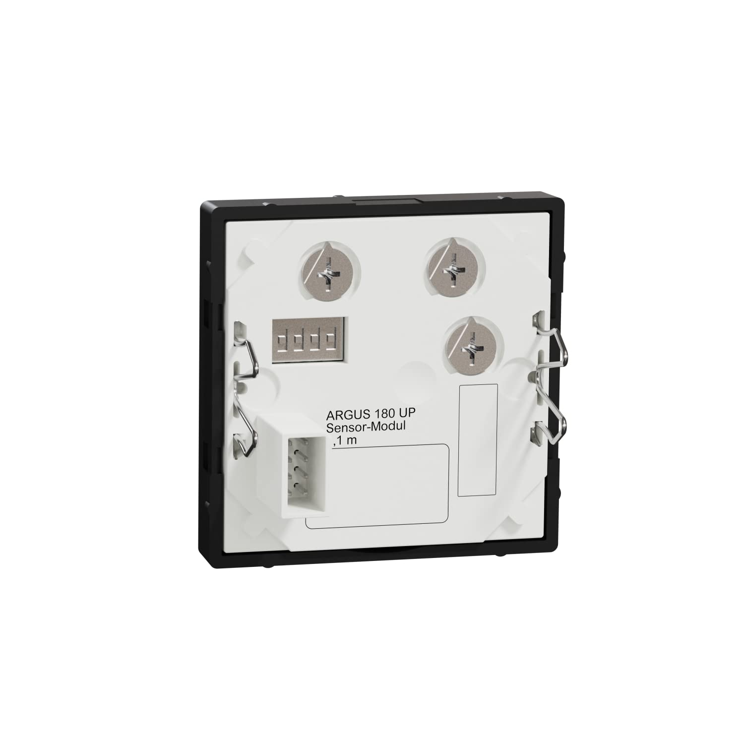 Merten - Módulo de Sensor Argus 180 UP con Interruptor, para Sistema M Detector de Movimiento para Interiores con protección contra Arrastre, 1,1 m, MEG5711-0403, Negro Mate | Con interruptor, detector de movimiento, interior, sistema M, negro mate