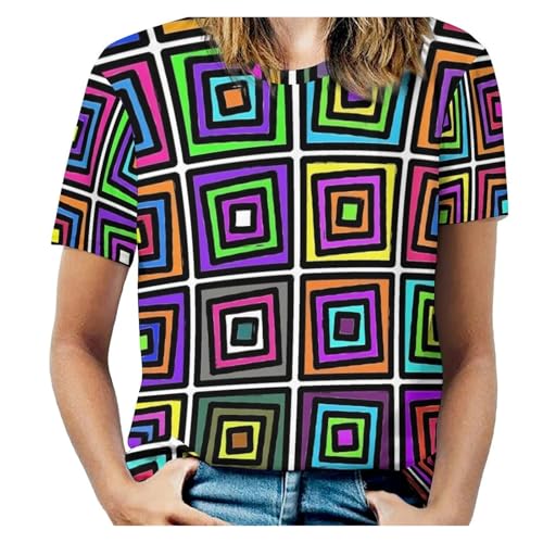 T-shirt imprimé colorblock ample XXL pour ne plus souffrir de la chaleur