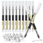 Surcotto Gel Ink Pens, 12pcs 0.5mm Black, Ultra-Fast Drying for Writing, Drawing, and Outlining - Suitable for Students and Office Workers