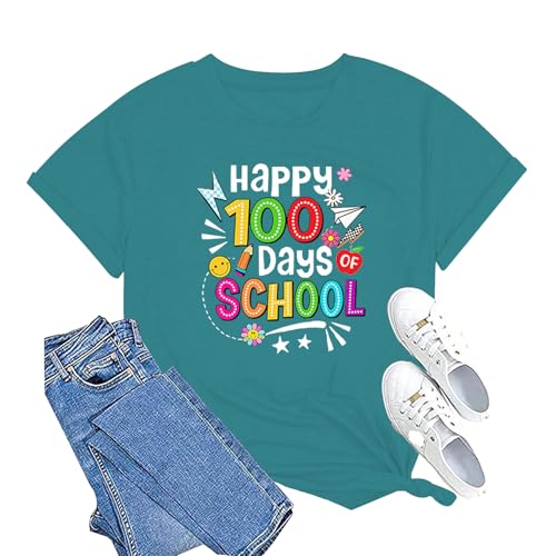 T-shirt 100 Days of School pour femme vêtement enseignant confortable en classe