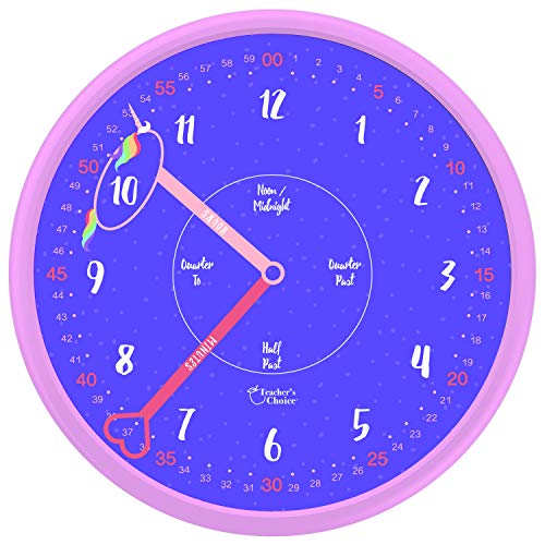 Buy Educational Wall Clock Silent Movement Time Teaching Clock for