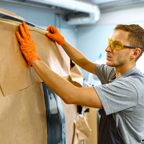 Abdeckpapier mit selbstklebend (3 Rollen 15cm x 20m ) Abdeckband aus Washi Goldbandpapier für Lackieren oder Fenster abkleben Dieses Band ist geeignet zum Abdecken bei der Arbeit mit dem Airlessgreät