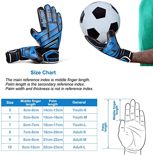 Malker Goalie Gloves Goalkeeper Gloves with Fingersave and Double Wrist Protection, Strong Grip Goalkeeper Gloves for Youth&Adult Malker Goalie Gloves Goalkeeper Gloves with Fingersave and Double Wrist Protection, Strong Grip Goalkeeper Gloves for Youth&Adult