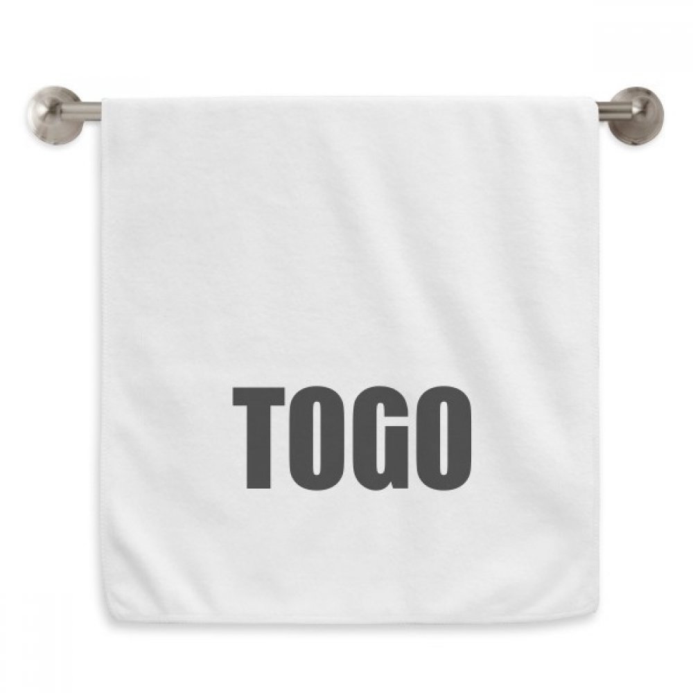 Serviette Togo Diadème Noir en textile blanc moelleux haut de gamme