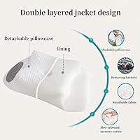 Vista 4 de Neck Pillow, Cervical Pillow for Neck Pain Relief, Ergonomic Memory Foam Pillows, Side Sleeper Pillow Suitable for Back Sleep and Stomach Sleep