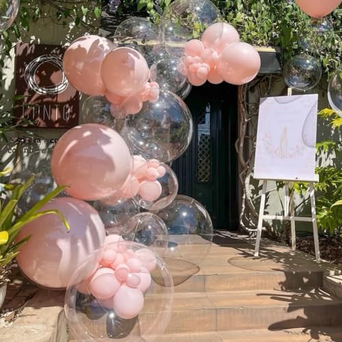 Image of Voircoloria 90pack Clear Balloons Different Size 18 /12 /10 /5 Inch Transparent Balloon Garland Arch Kit for Graduation, Wedding, Birthday, Baby Shower, Anniversary Party Decorations