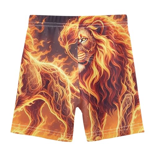 Under Skirt Shorts Floral Cotton Toddler Girl Biker Shorts 4t Summer Kids Fierce Lion Blazing Fire Golden2
