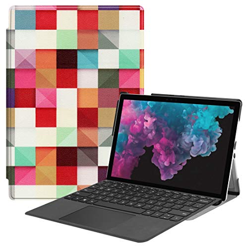Étui de Protection Surface Pro 4/5/6 en Cuir PU Motif Peint 12.3"