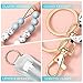 Weewooday Wristlet Bracelet Keychain Wallet for Women Small Silicone Beaded Keyring Purse Leather Card Holder Graduation Gift(Gray)