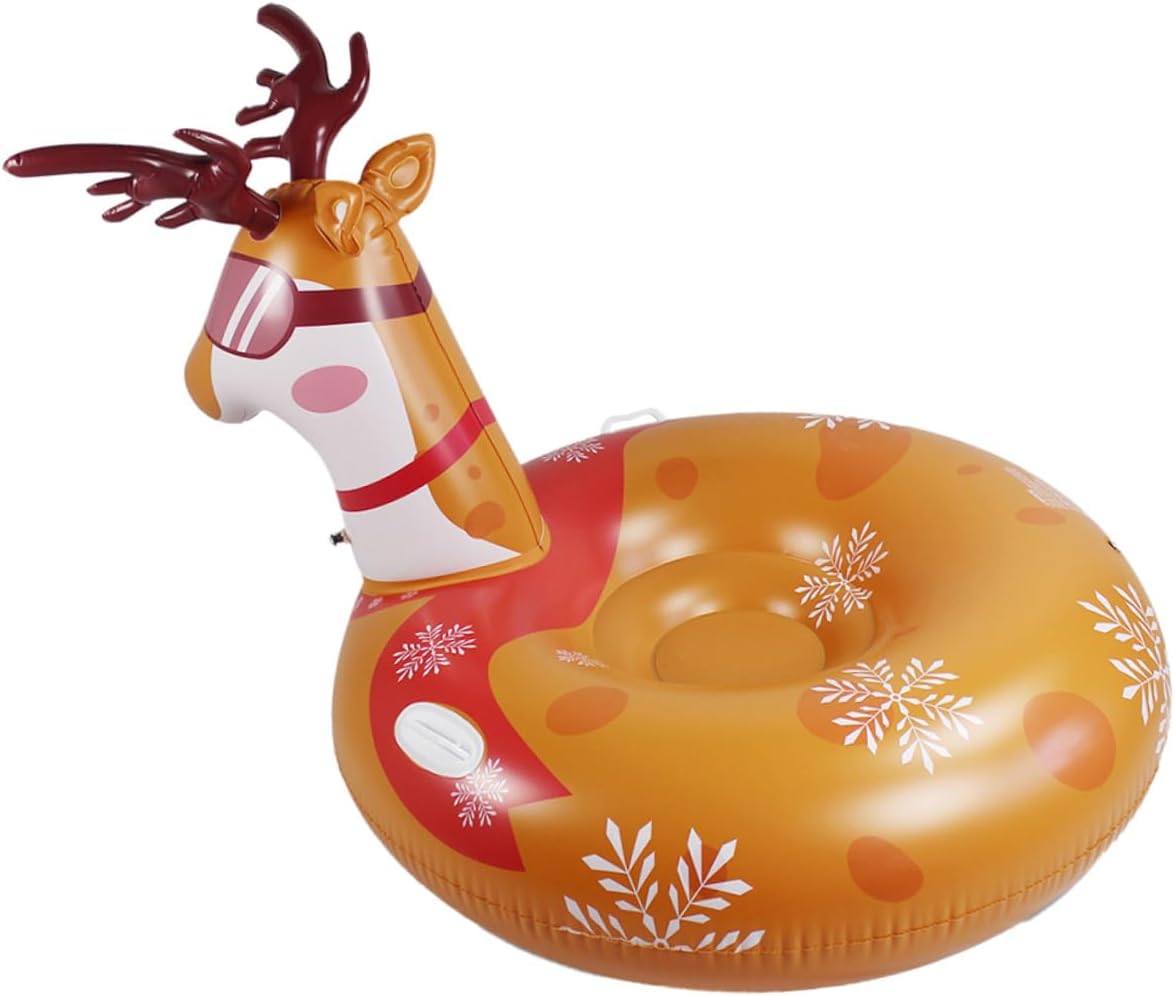 Inflatable Snow Tube for Boys and Girls and Adults Thickened PVC Wear-Resistant Sled Heavy Duty Snow Sled for Outdoor Winter Fun