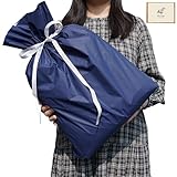 ラッピング 袋 大 プレゼント 袋 大きい 梨地 光沢 W45×H56 cm ギフト袋 巾着袋 プレゼント用 贈り物 包装袋 誕生日 包む クリスマス バレンタイン 記念日 お祝い 母の日 メッセージカード付き
