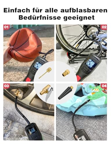 Mellbree Multifunktionales Valve Adapter Set – Kompatibel mit Bosch EasyPump, passend für Autoreifen, Fahrräder und Bälle