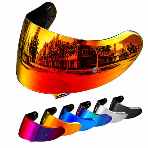 PSLER Neotec 2 Visor - Neotec 2 Helmet Tinted Visor UV Protection Neotec 2 Face Shield Replacement for Neotec 2 CNS-3 Deep Red