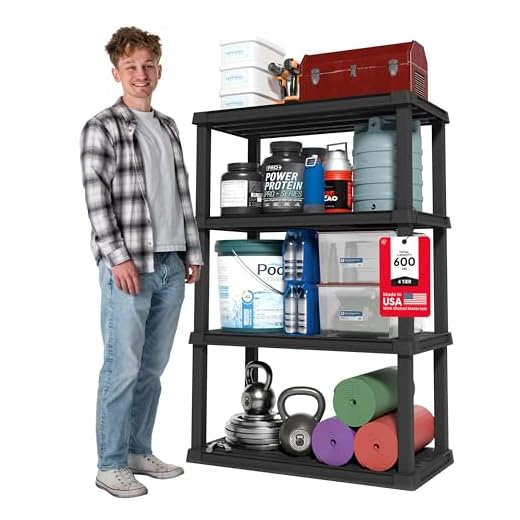 Heavy Duty Plastic Storage Shelves - Black
