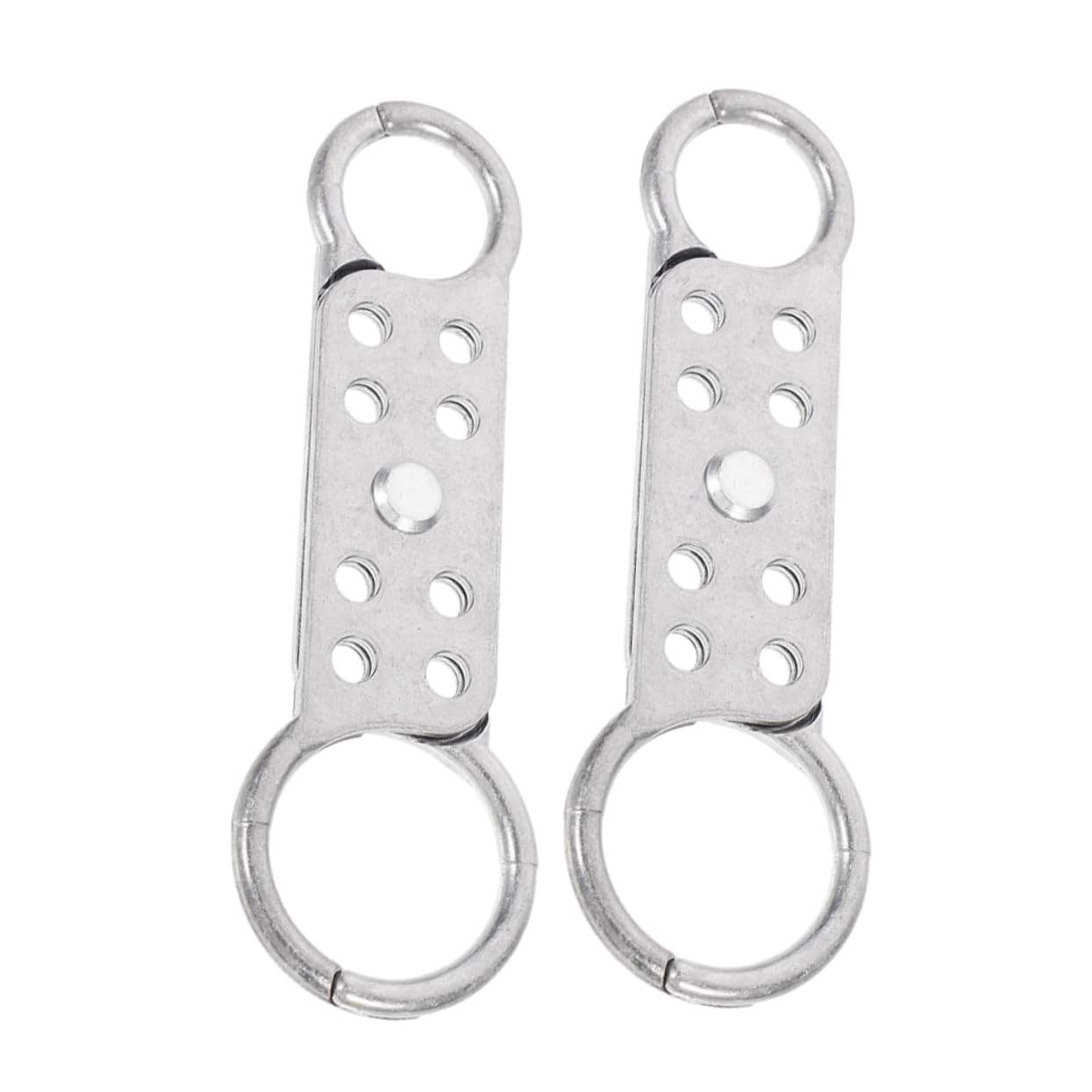 ULTECHNOVO 6piezas Hasp De Aluminio De Doble Extremo Para Seguridad Industrial y Equipos Eléctricos Cerradura De Seguridad Hasp De Bloqueo Protección Extra Emergencias