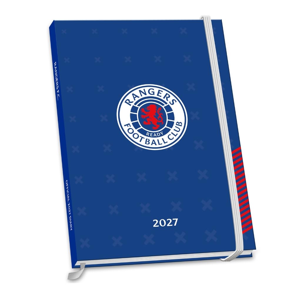 Glasgow Rangers FC 2027 A5 Diary Official Licensed Football Club Diary, Week-to-View Layout, A5 Format, Iconic Rangers FC Club Colours, Daily Planner for Rangers Fans