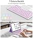 Touch Keyboard Case for Samsung Galaxy Tab S10+ Plus / S9+ Plus / S9 FE+ Plus 12.4 Inch Case with Trackpad, Backlit Keypad Galaxy Tablet Cover with Detachable Key Board for Samsung 12.4'' Tab, Purple