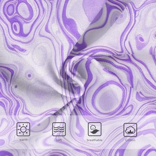 Underwear for Girls, Marble Purple Toddler Girl Briefs, Girls' Cotton Brief Underwear, 2T–8 Years3