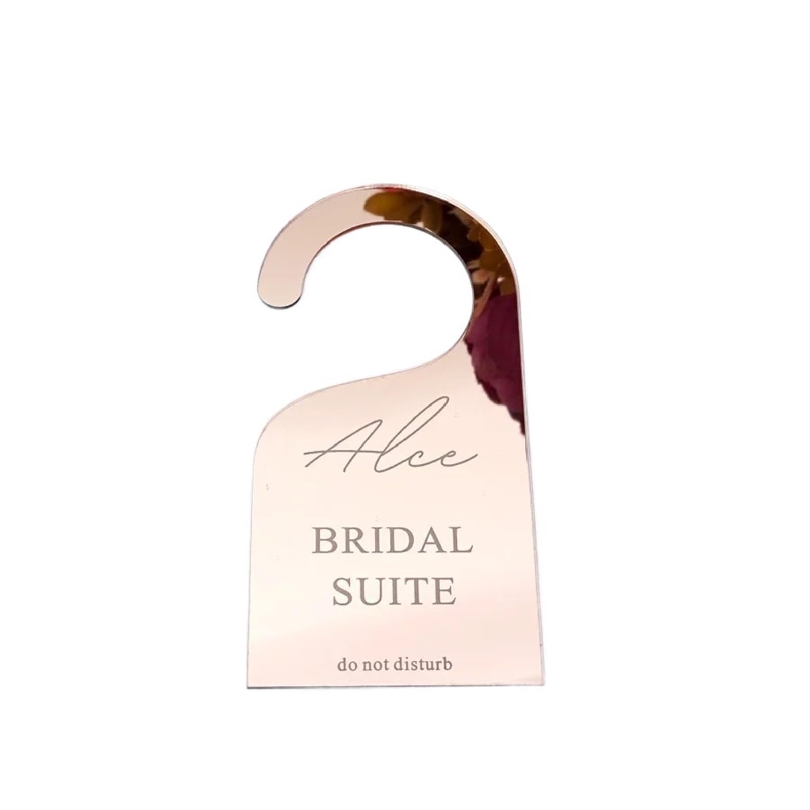 Door Handle Hanging Sign 1 Piece 10x20cm/7x14cm Hotel Suite Door Sign Holder Wedding Party Do Not Disturb Hanger Tags(Rose gold,7x14cm)