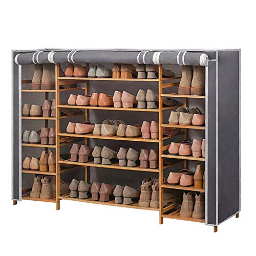 Étagère à chaussures bois modulable 6-8 niveaux, meuble de rangement extensible et empilable - 2