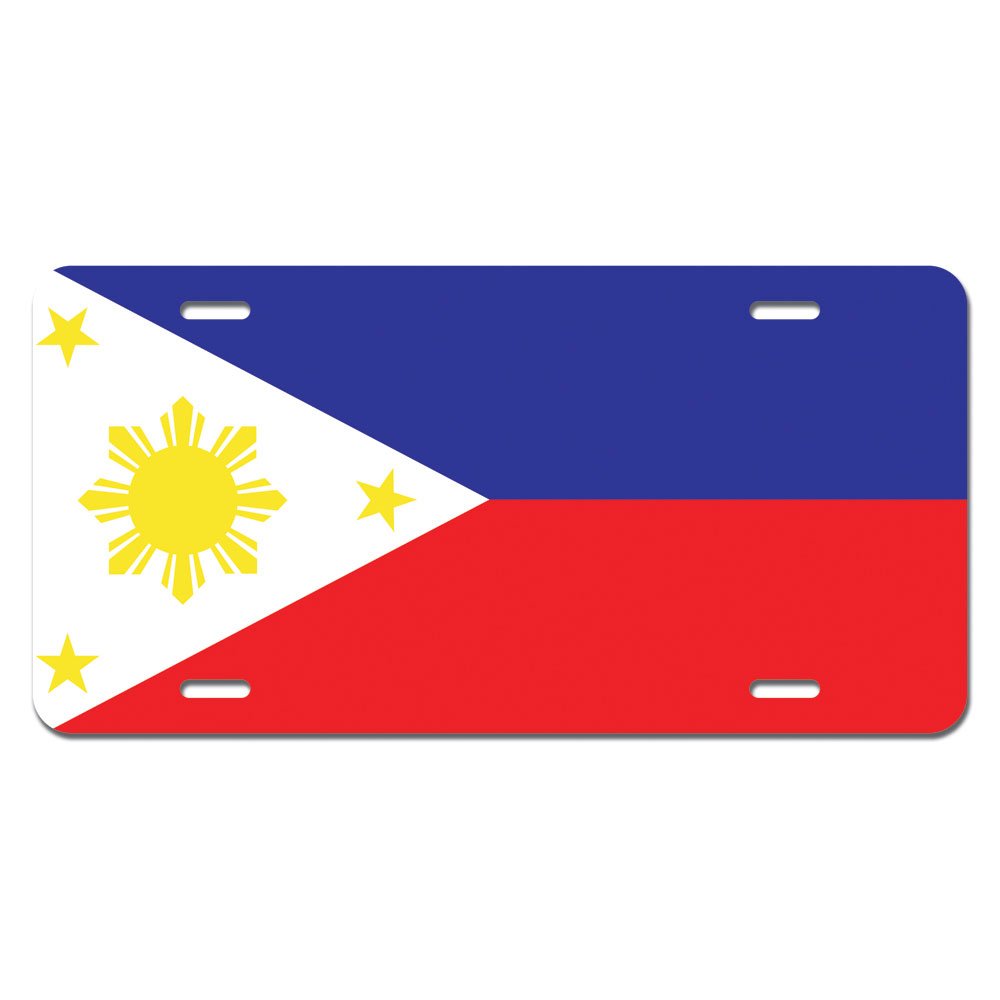 GRAPHICS & MORE Philippines Flag Novelty Metal Vanity License Tag Plate