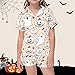 Halloween KSets Girls 10-12 Cute Pumpkin Print Button Down Short Sleeve Shirt and Shorts Z4-Sky Blue 6-7 Years