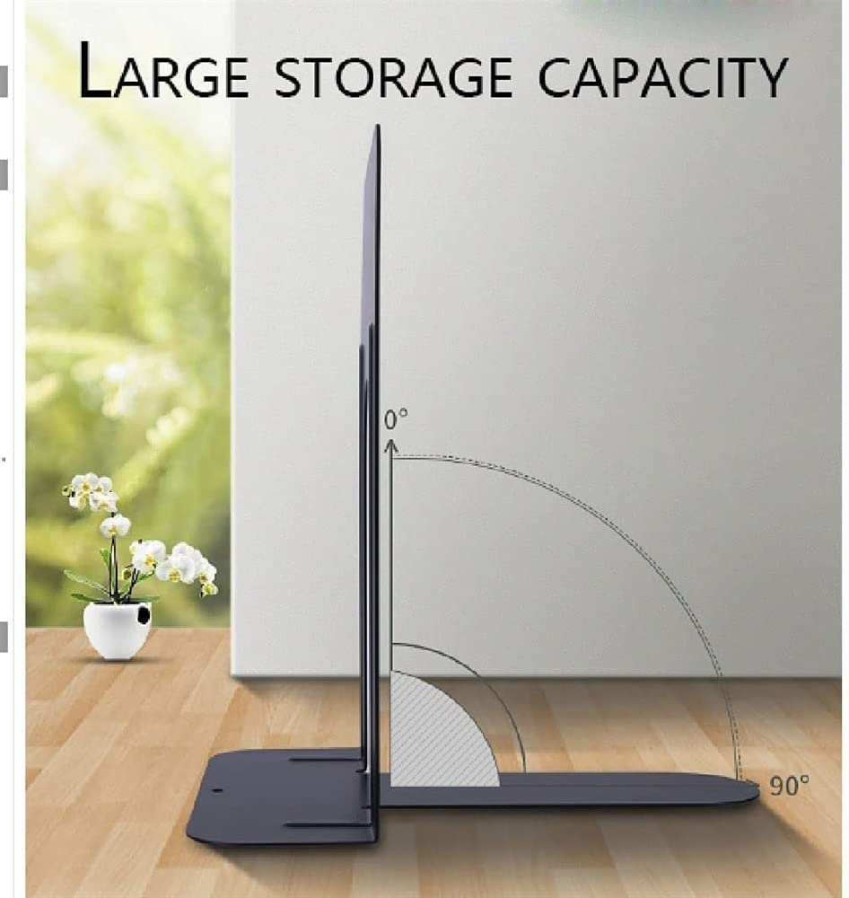 Dekoracyjne Podpórki Do Książek Biurowych Bookends Heavy Duty Office Home Library School Study Antypoślizgowe Metalowe Podpórki Do Książek(Blue)