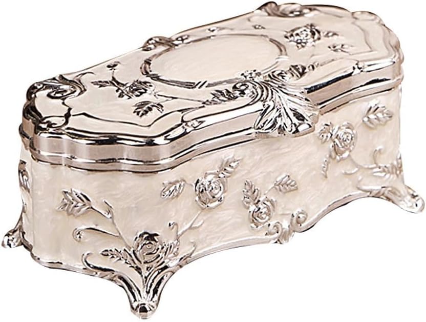 Vintage Jewelry Stud Earrings Box Silver Plated Jewelry Storage Box Packing Box