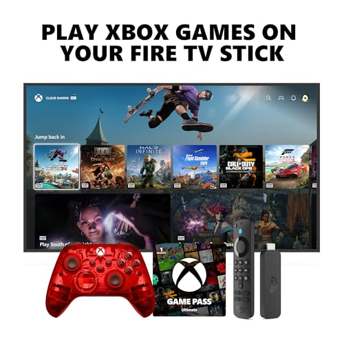 Xbox Wireless Controller Pulse Cipher Special Edition + Fire TV Stick 4K (2023) Game Pass Ultimate 1 Month Bundle Series X|S, One, Windows &amp; Cloud Gaming