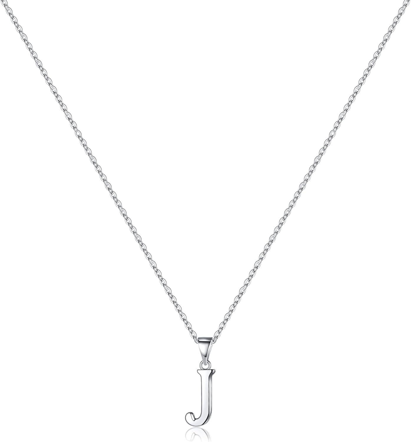 Turandoss S925 Sterling Silver Initial Necklaces for Women, Dainty Hypoallergenic Initial Necklace Letter Initial Pendant S925 Sterling Silver initial Necklace for Women Jewelry Gifts