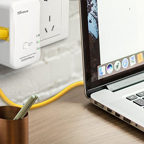 7Inova Av200 Nano Powerline Ethernet Adapter Kit Pack, Mains Network Bridge Extender #TOP5