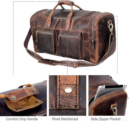 Handmade Full Grain Buffalo Duffel