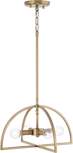 Miniatura 4 de HomePlace Lighting 248841AD Lawson - Lámpara de techo moderna y minimalista convertible de doble montaje, 4 luces, 240 vatios en total, 9 pulgadas