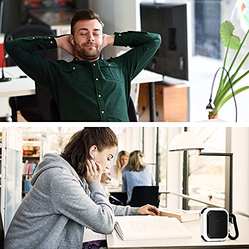 Upgraded Armor For Airpod 2 Case, Cagos Shockproof Airpods Cover Cool Air Pod Case With Keychain Compatible With Apple Airpod 1/2 Case For Men Women (White) #TOP6