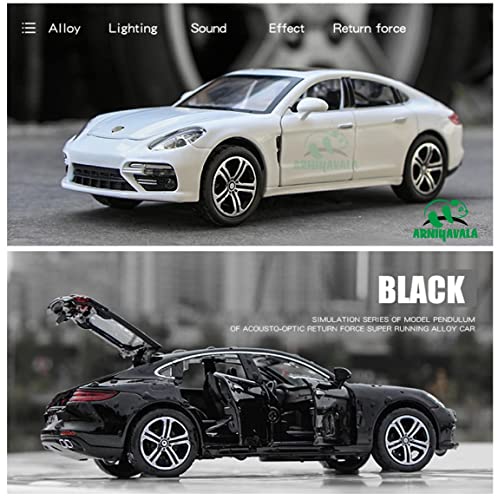 Image of 1:24 Porsche Palamela Alloy Model Car Diecast Toy Collection Sound&Light Gift,Multicolor
