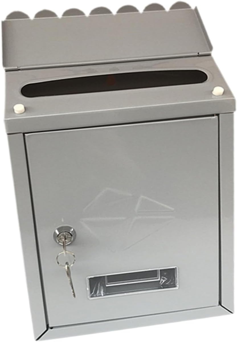 jojofuny 1pcs Vintage Wall-Mount Mailbox Outdoor Decor Lock for Secure Letter Storage Design for Home and Garden Use Stylish and Functional Post Box