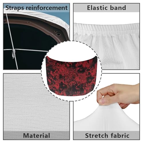 Image of Car Hood Cover Elastic Polyester Car Hood Cover with Red Spider Web Waterproof Automotive Accessories Suitable Most Automotive Sedans Trucks Pickup Sports Cars