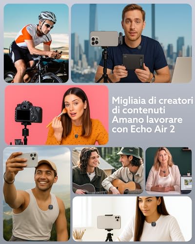 Neceff Microfono Wireless Lavalier Per Iphone E Android, USB-C Microfoni Piccolo A Clip Plug-And-Play Con Cancellazione Rumore Ai, Batteria 32 Ore, Microfono Per Cellulare Per Video, Vlog(48Khz/24Bit) - 8