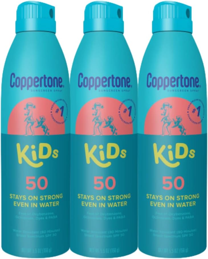 KIDS Sunscreen Continuous Spray SPF 50 (5.5-Ounce, Pack of 3)