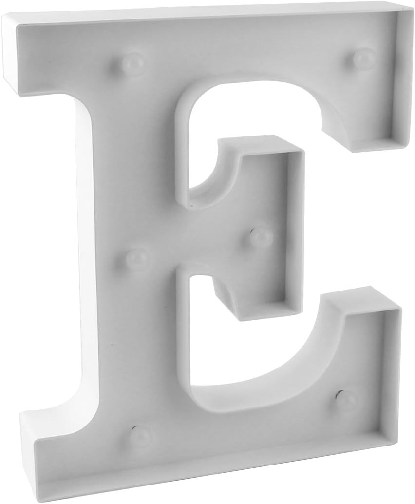 Plastic English E Letter Alphabet Free DIY Hanging LED Light White (id: 9eb b86 070 f12 240