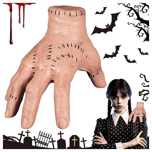 MOYKSRR Wednesday Family Thing Manos, Manos Látex Juguetes, Accesorios de Mano de Látex Realistas, Adecuado para Decoración del Hogar, Halloween, Carnaval, Decoración de Accesorios de Cosplay
