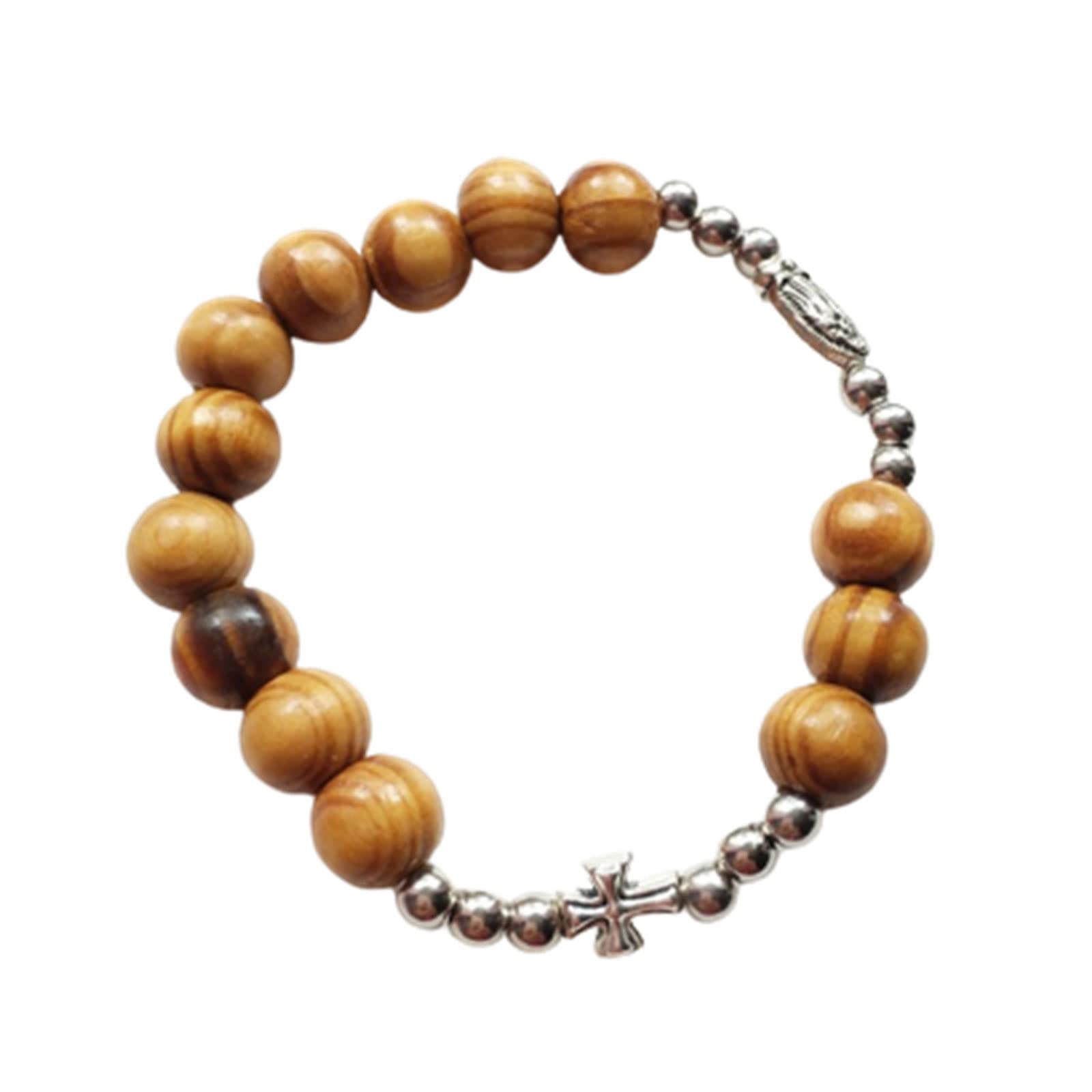 Oadnijuie Women's A Catholic Cross Rosary Rosaries Christening Men Jewelry Rosary
