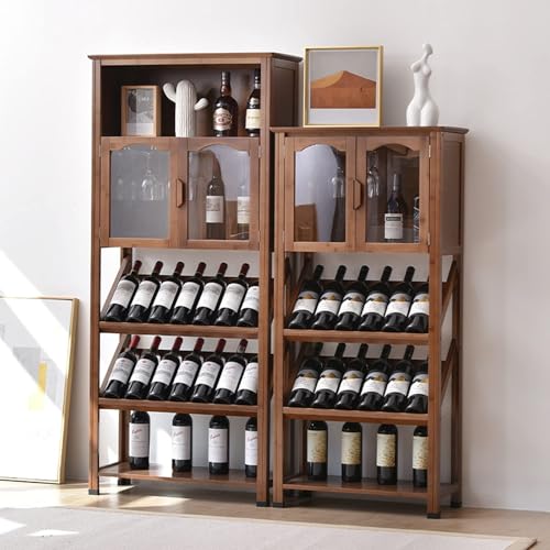 Gabinete para vino con puerta de vidrio y compartimentos miniatura 2