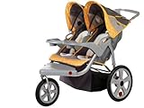 Pacific Cycle Spann Grand Safari Schwenkrad Double Jogger, Gray With Yellow