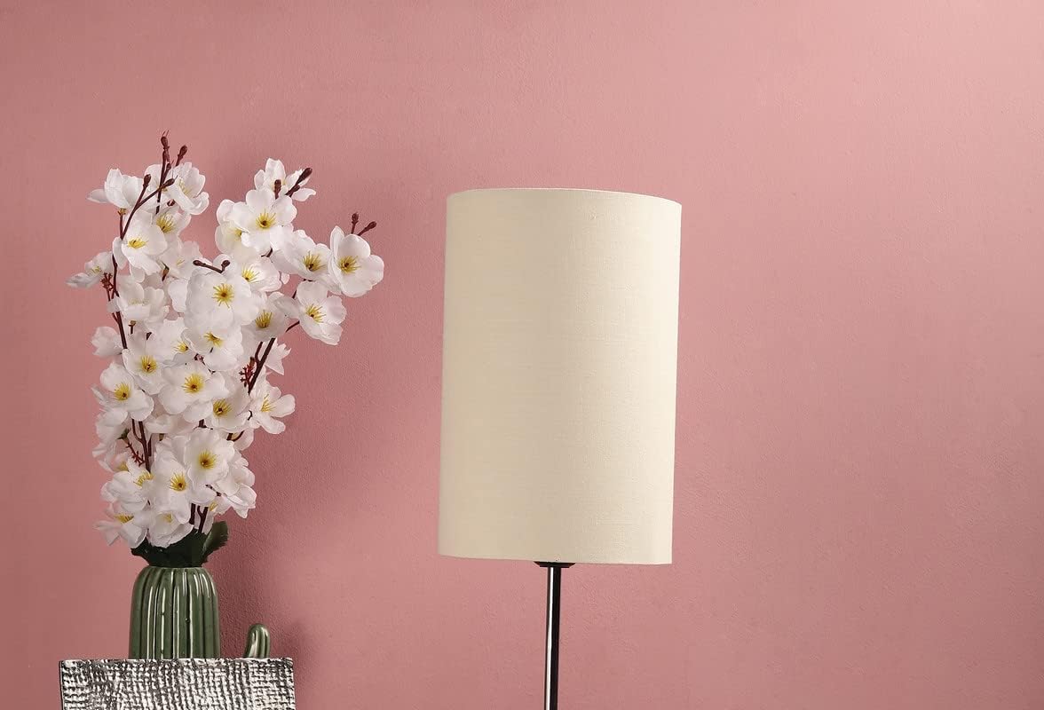 BTR Crafts® Cream Cylinder Lamp Shade, Decorative Light Lamp for Living Room, Home, Bedroom, Suitable For Medium Table & Floor Lamps, Home Décor- Pack of 1 (6" Inches)