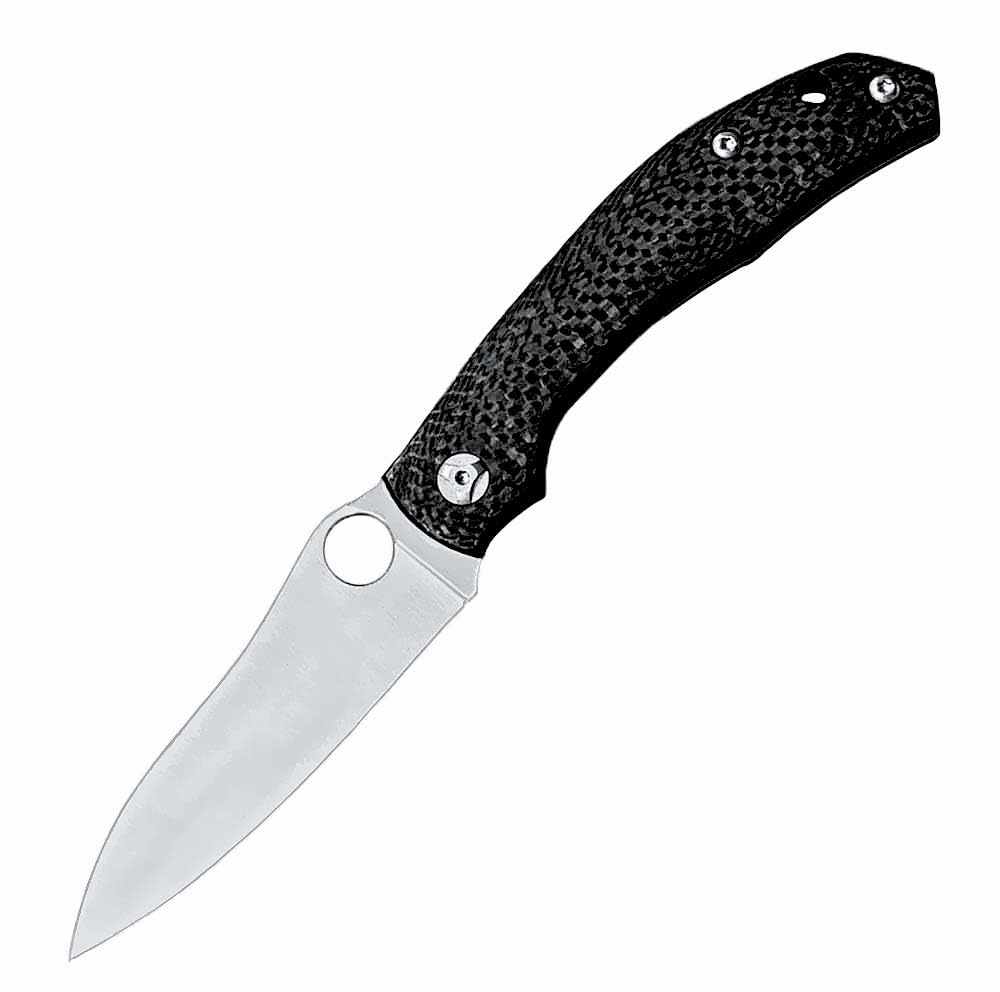 Klappmesser 8.3" Taschenmesser Rutschfest Aus Edelstahl Carbon & Kohlefaser, Slim Outdoor Survival Messer wandern Camper Jagdmesser Robust Scharfes Einhandmesser Mit Taschenclip, Ergonomisches Design