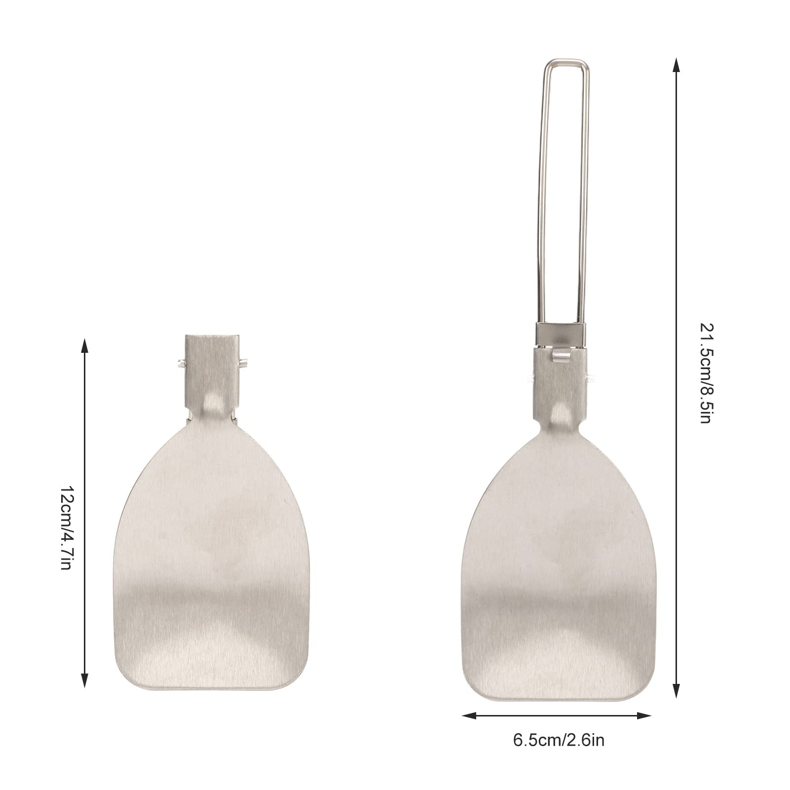 Spatule pliante, spatule de camping Ustensiles de cuisson en acier inoxydable faciles à transporter pour la cuisine en extérieur en voyage (Cuillère de riz)