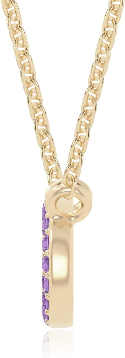 Natural Gemstone Paper Clip Pendant Necklaces for Women in Silver/18K Yellow/Rose Gold Vermeil, Birthstone Jewelry Gifts for Her Birthday,Anniversary,Christmas, Mothers Day,Graduation - Image 4