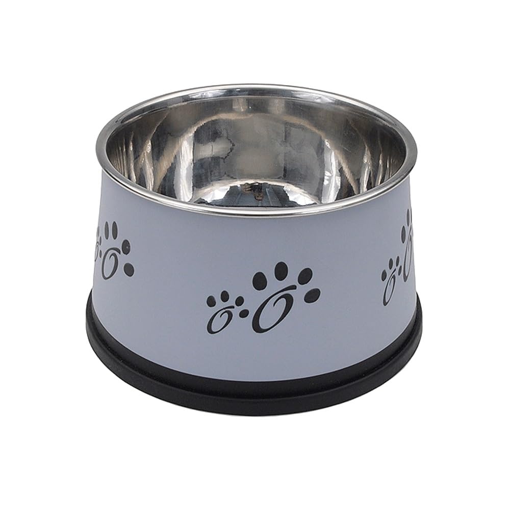 Dog Bowls Stainless Steel Non-Tip Keep Dry Long Ear Breed Food Water Dishes 30oz