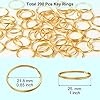 200PCS Key Rings, Split Bulk Keyrings for Keychain and Crafts (25mm) (Gold) #2